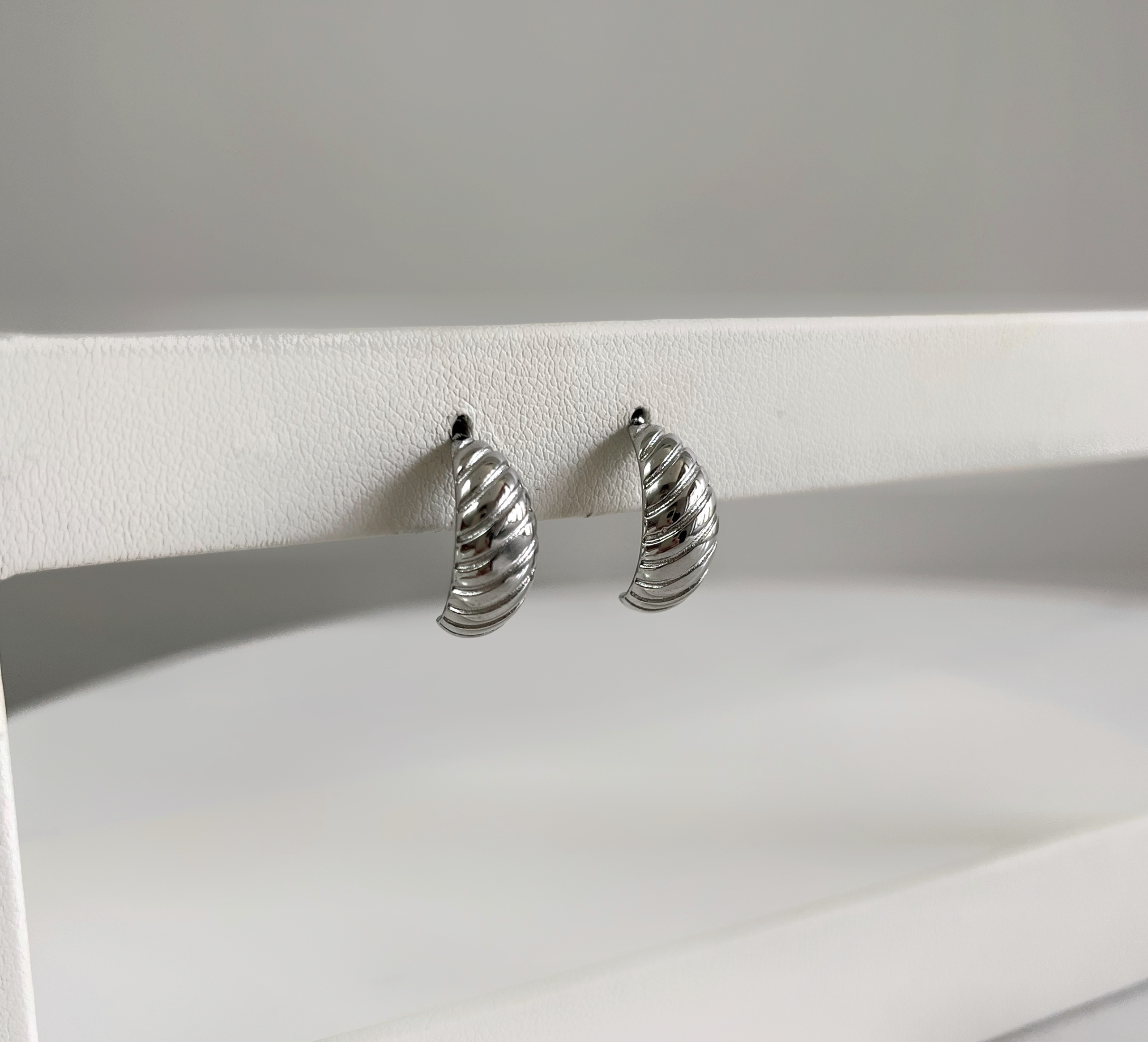 Aretes Croissant Plata