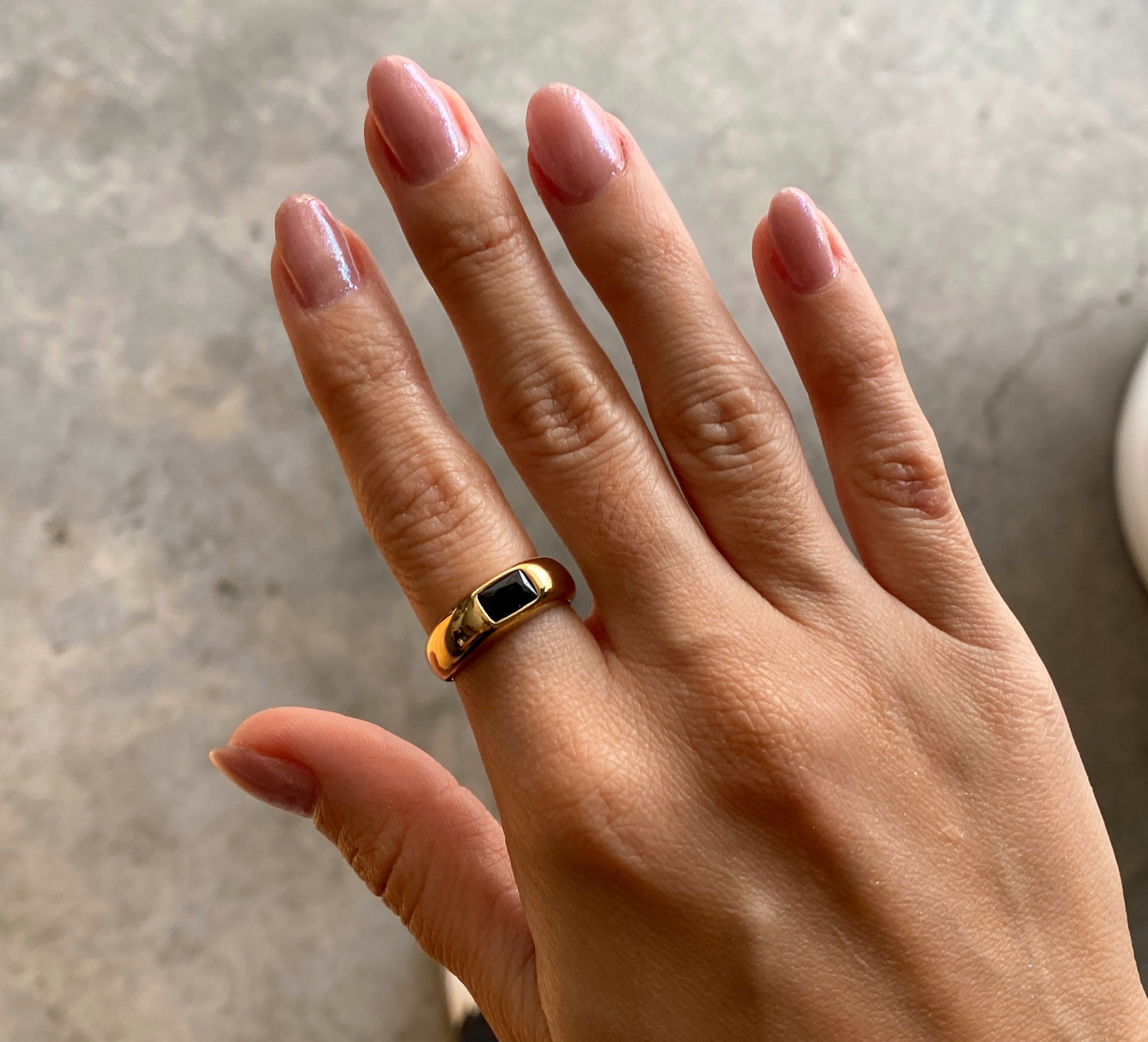 Anillo Baguette Negro