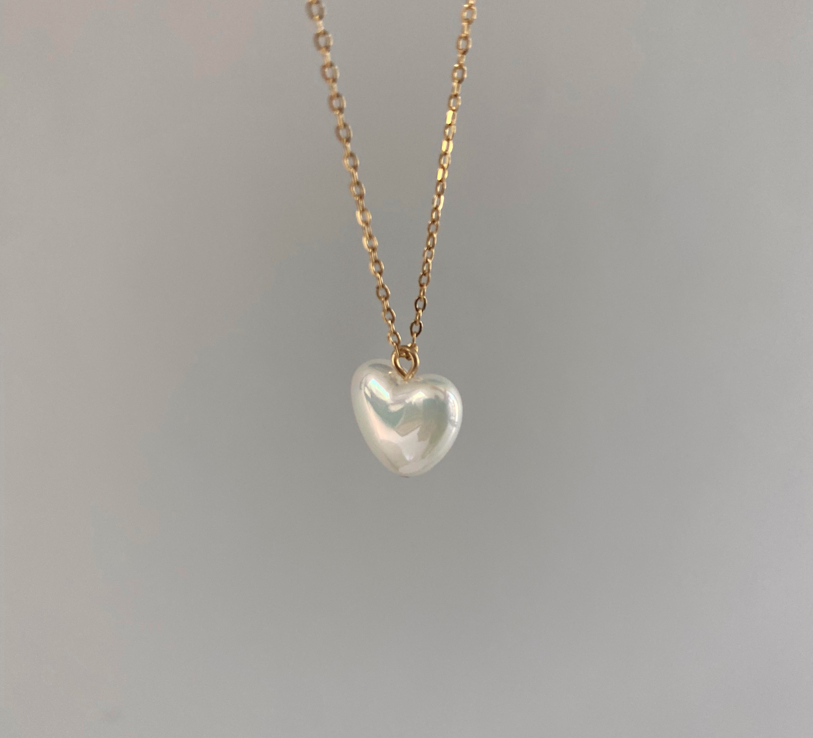 Collar Corazón Perla