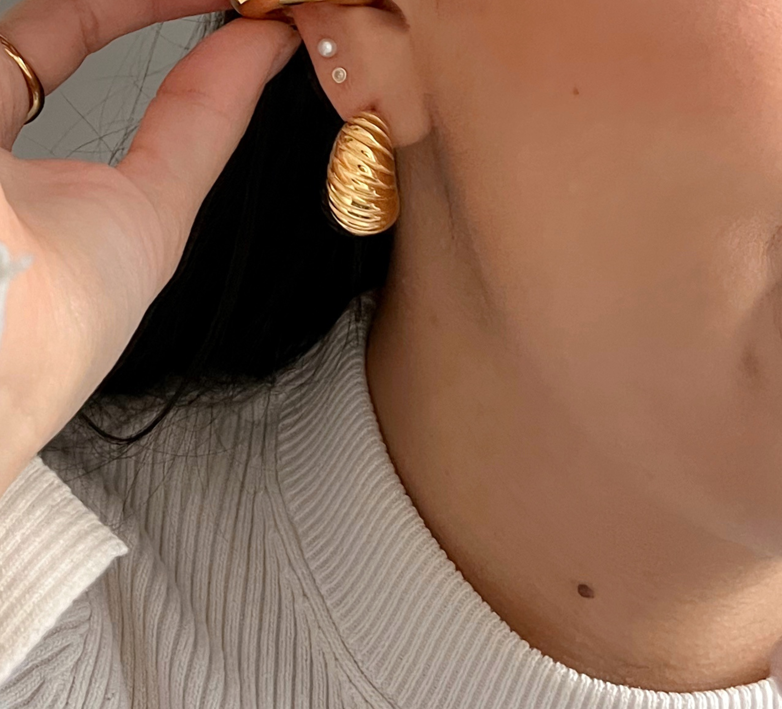 Aretes Croissant Grande