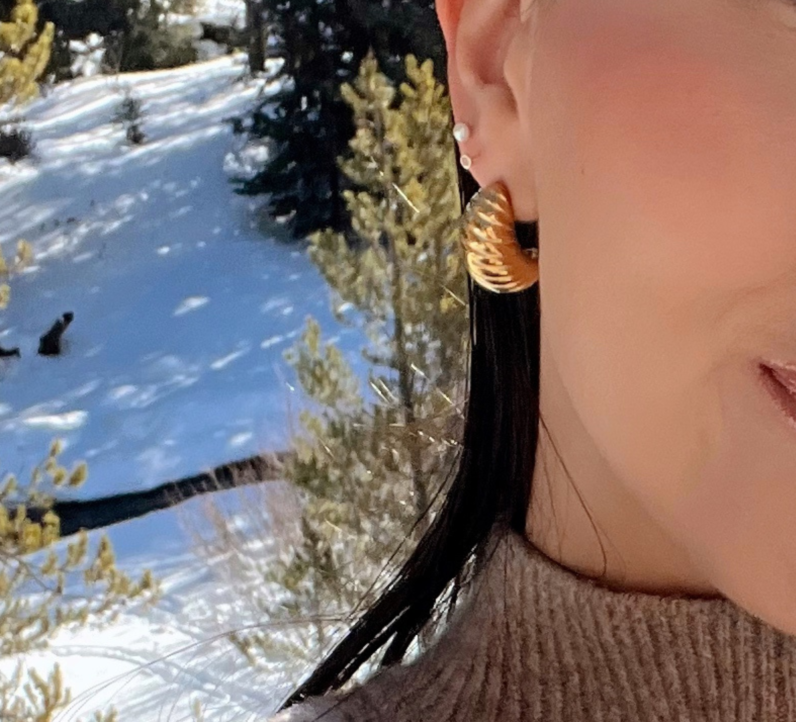 Aretes Croissant Grande