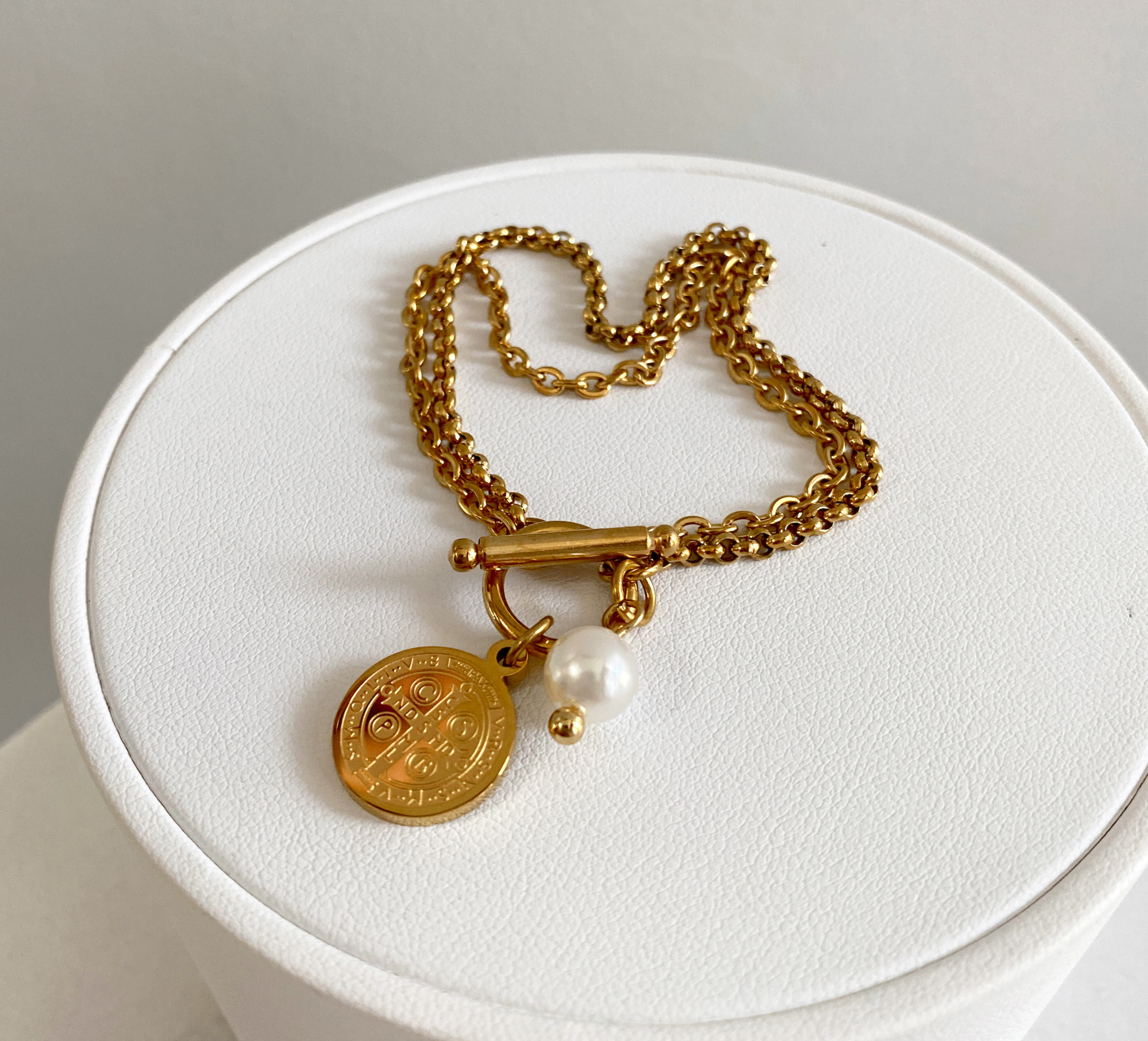 Pulsera San Benito Pearl Charm