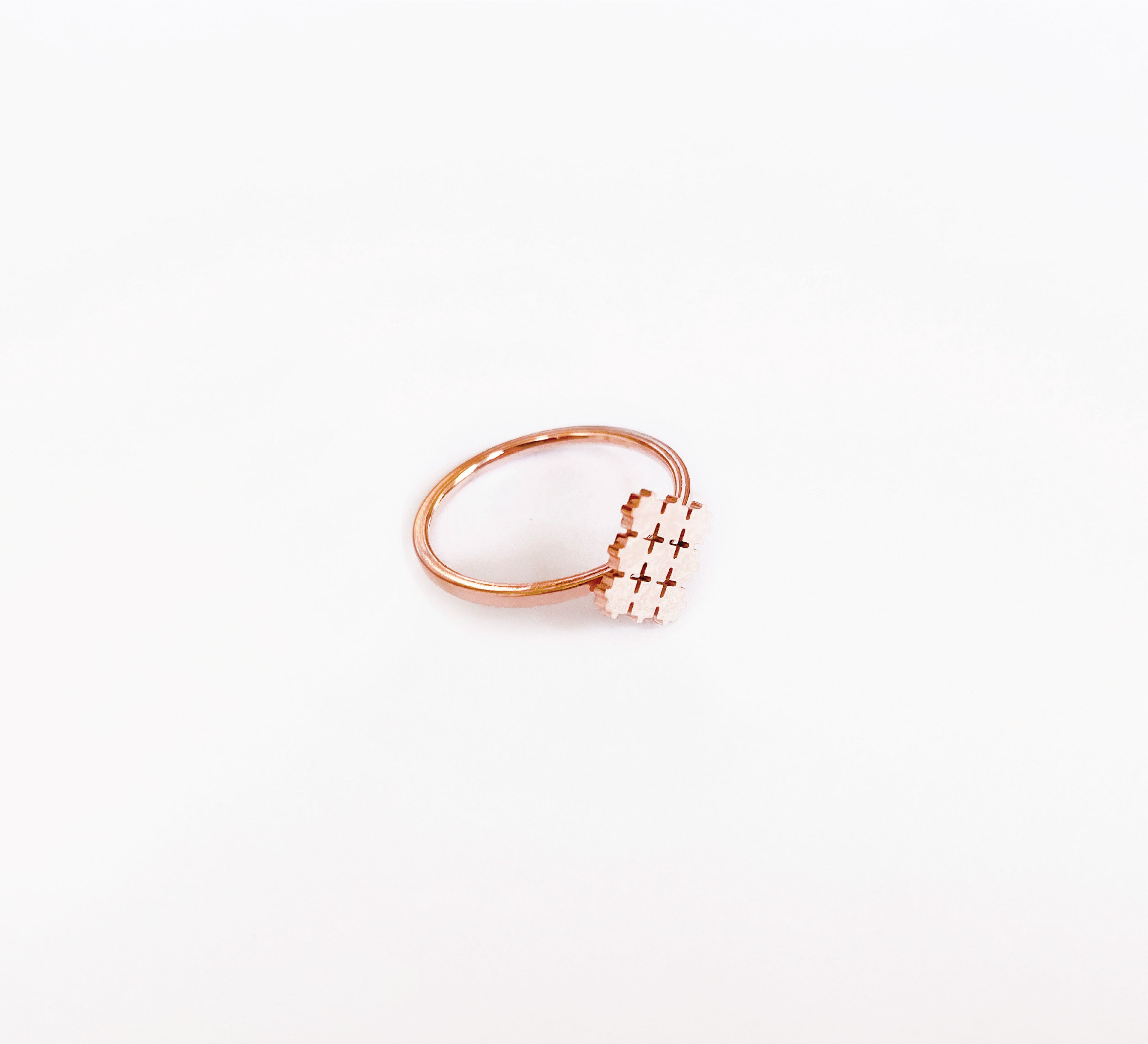 Anillo Cuadro Rosa
