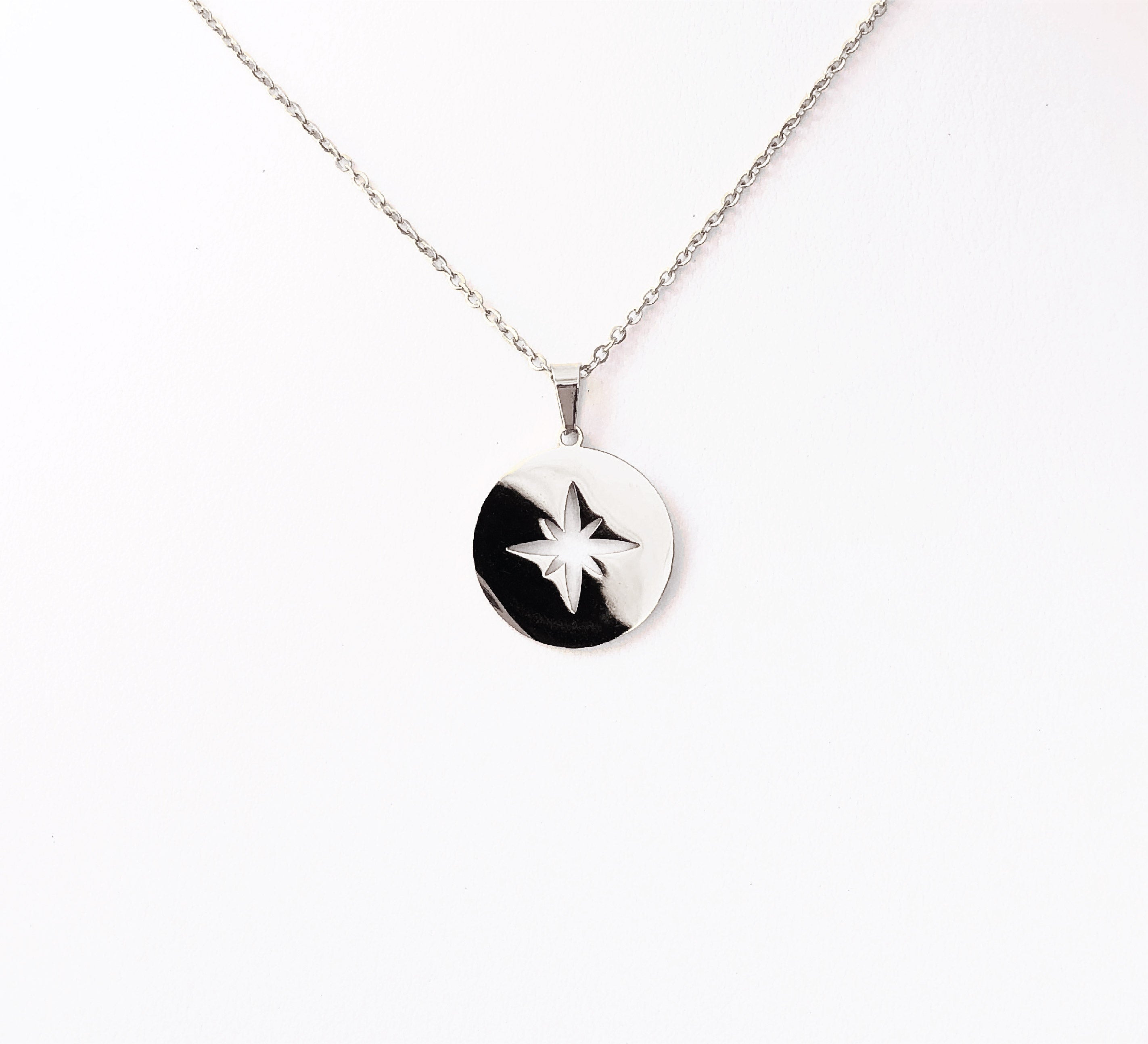 Collar Moneda Viento Plata