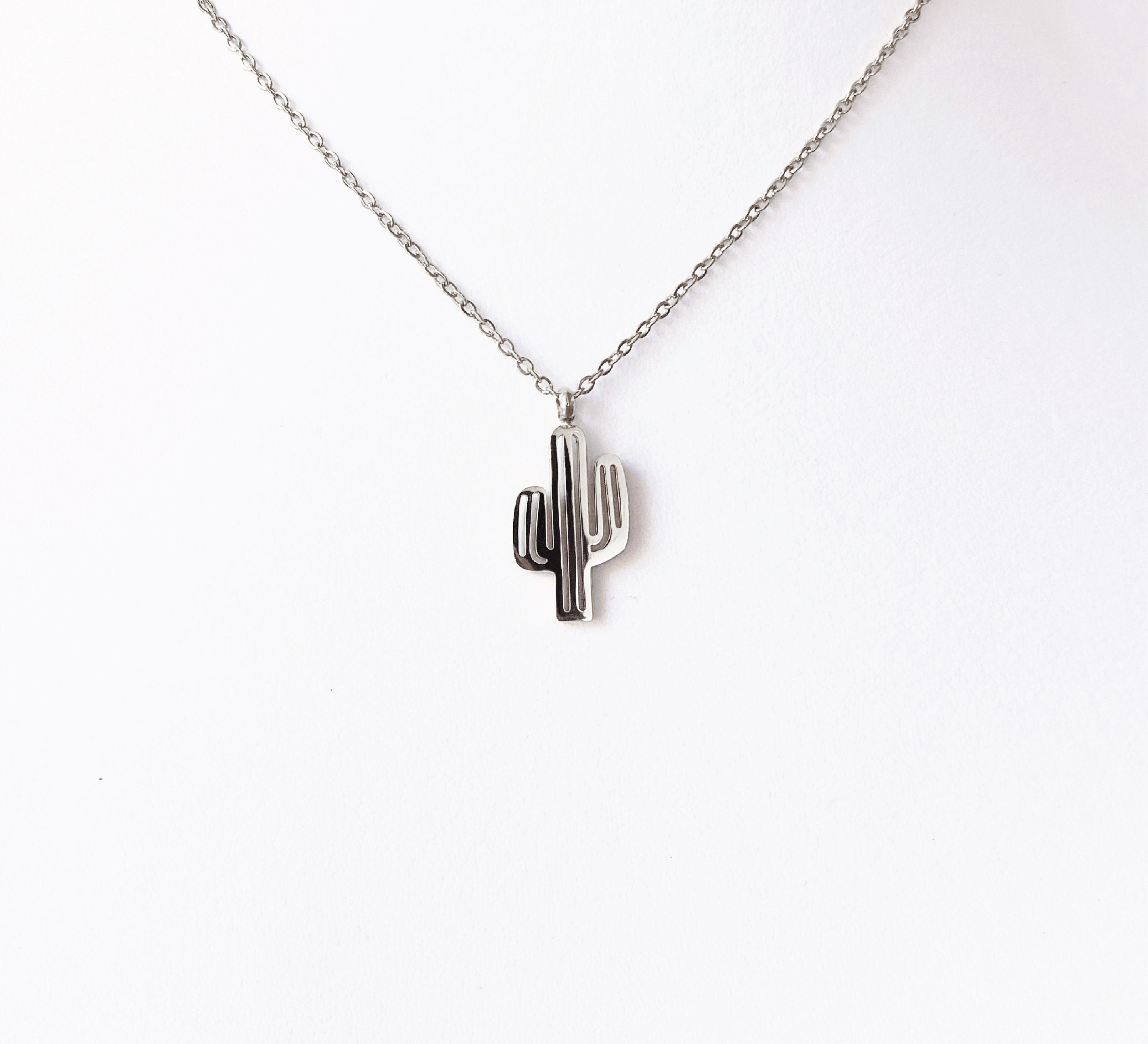 Collar Cactus Plata