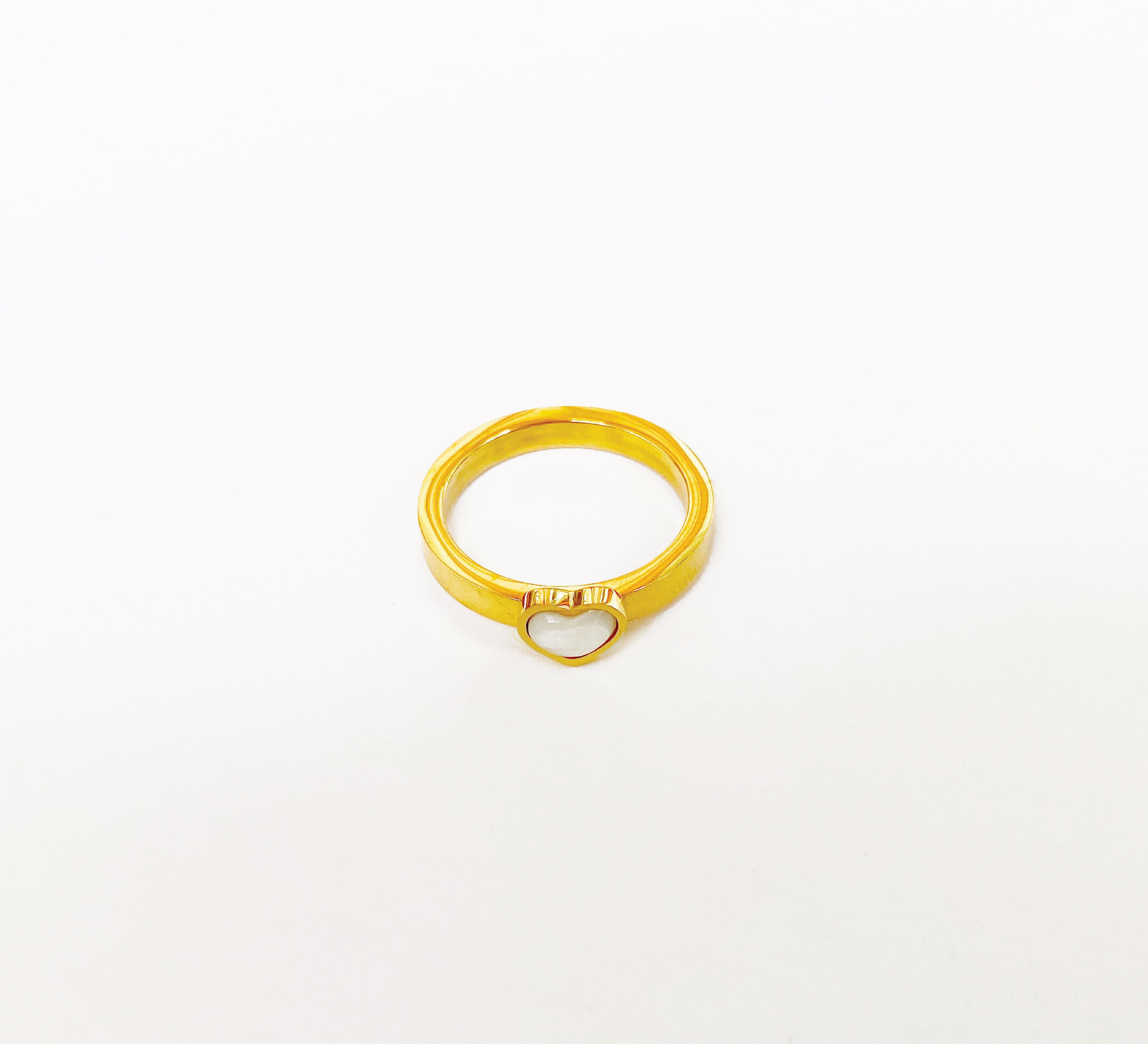 Anillo Corazón Madre Perla