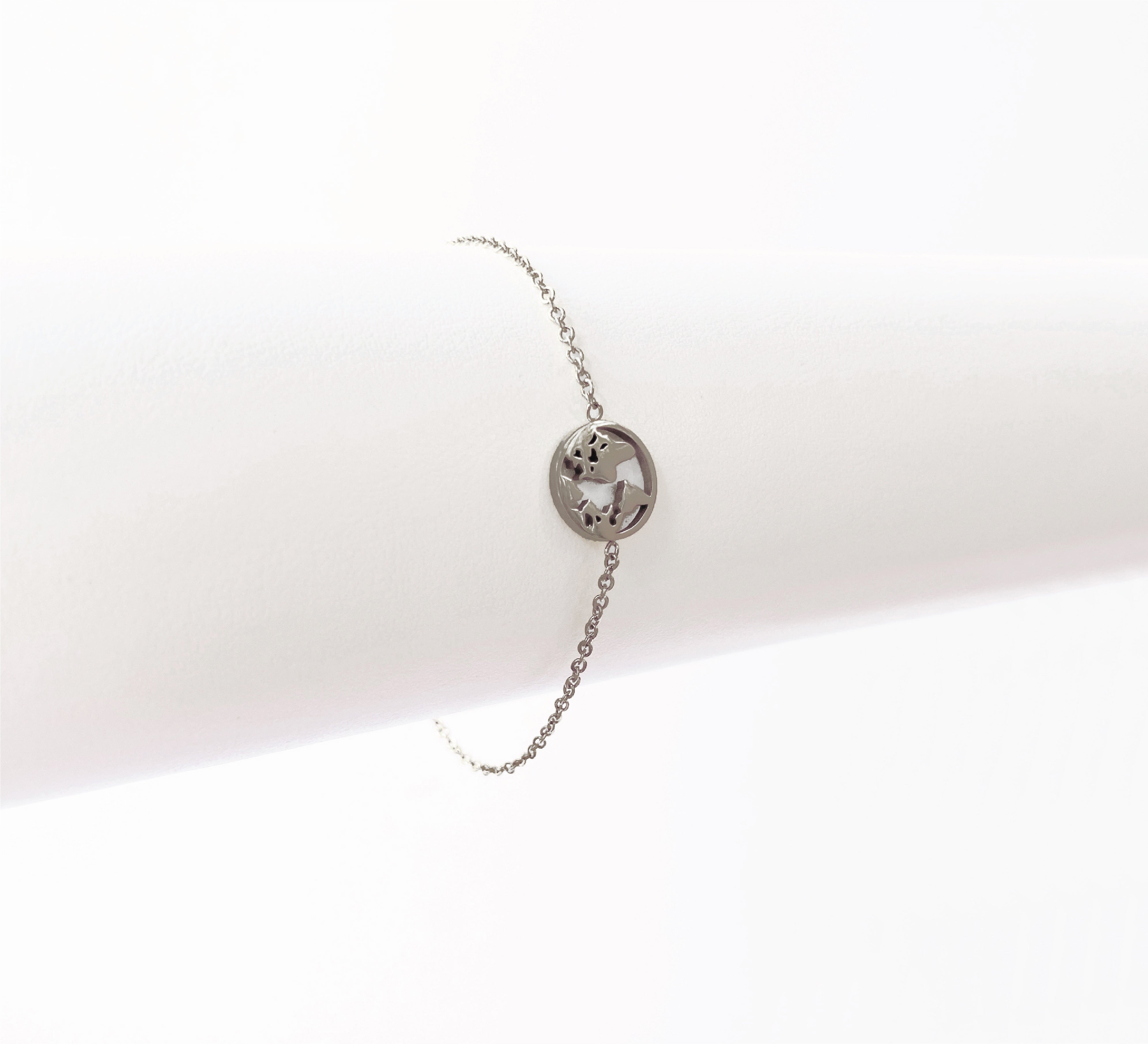Pulsera Mundo Mini Plata