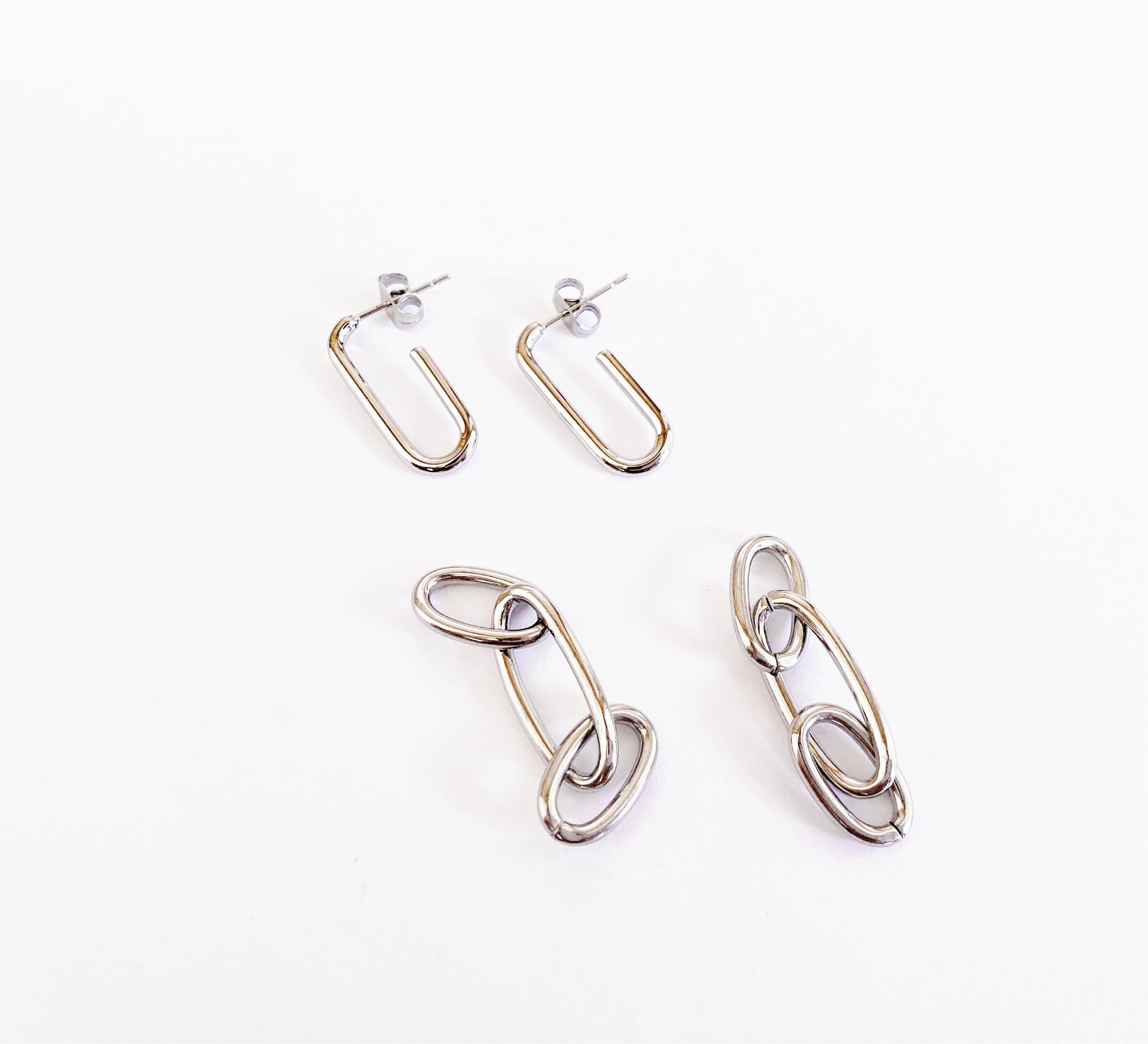 Aretes Valencia Plata (3 en 1)