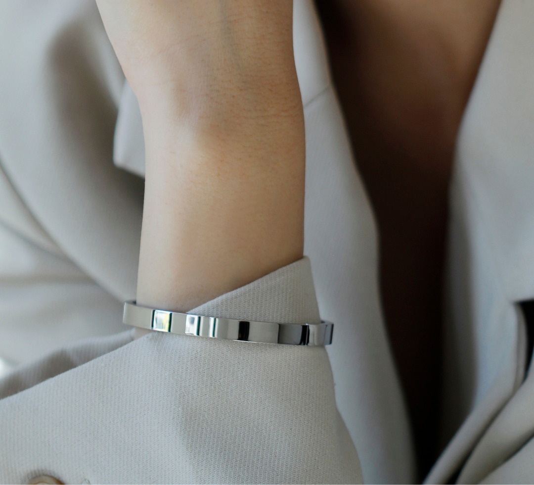 Pulsera Lisa Gruesa Plata