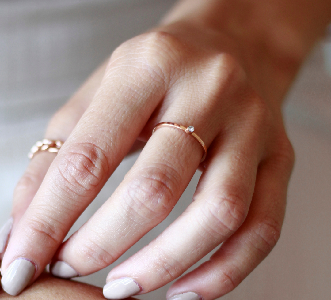 Anillo Destello Mini Rosa