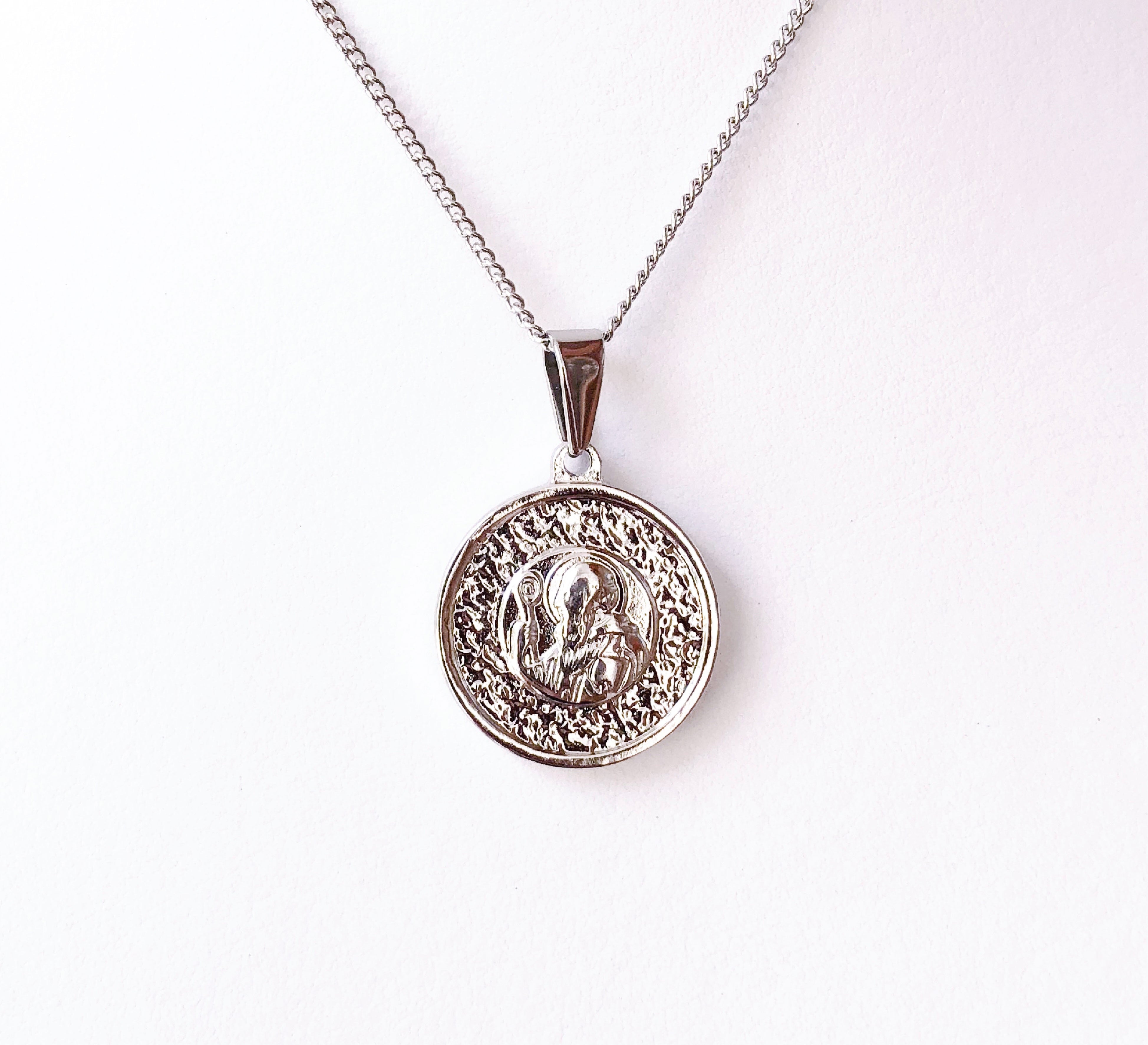 Collar Moneda Grande Plata